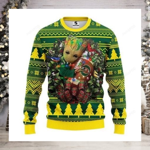 Ncaa Oregon Ducks Groot Hug Ugly Christmas Sweater, All Over Print Sweatshirt, Ugly Sweater, Christmas Sweaters, Hoodie, Sweater