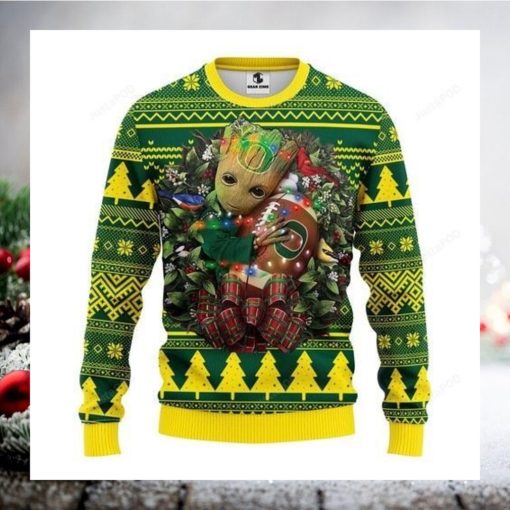 Ncaa Oregon Ducks Groot Hug Ugly Christmas Sweater, All Over Print Sweatshirt, Ugly Sweater, Christmas Sweaters, Hoodie, Sweater