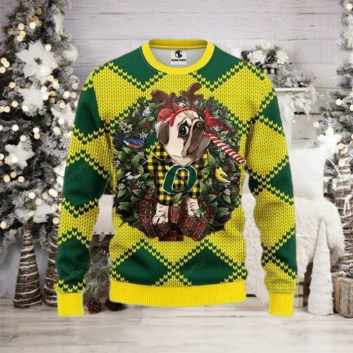 Ncaa Oregon Ducks Pug Dog Ugly Christmas Sweater, All Over Print Sweatshirt, Ugly Sweater, Christmas Sweaters, Hoodie, Sweater