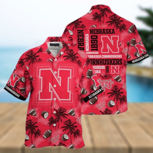 Nebraska Cornhuskers Coconut Red Hawaiian Shirt