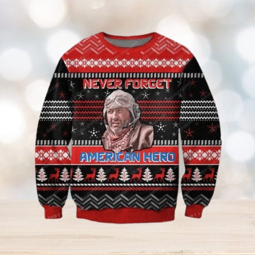 Never Forget American Hero Knitting Pattern For Womens Ugly Sweater