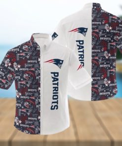 New England NFL Patriots Logo Hot Hawaiian Shirt Gift For Men And Women Color White