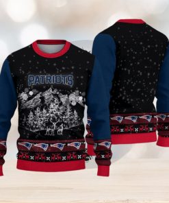 New England Patriots Christmas Mountain Knitted Sweater Gift For Men And Women