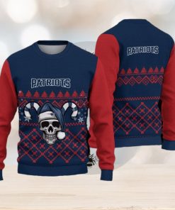 New England Patriots Christmas Skull All Over Print Advent Knitted Sweater Gift For Chirstmas