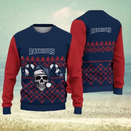 New England Patriots Christmas Skull All Over Print Advent Knitted Sweater Gift For Chirstmas