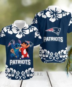 New England Patriots Lilo And Stitch Hawaiian Shirt Thoughtful Personalized Gift For The Whole Family