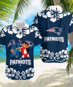 New England Patriots Lilo And Stitch Hawaiian Shirt Thoughtful Personalized Gift For The Whole Family