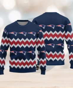 New England Patriots Logo Knitted Pattern Ugly Christmas Sweater