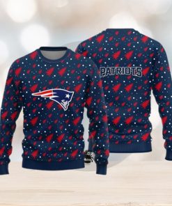 New England Patriots Logo Knitted Pine Tree Patterns Pattern Ugly Christmas Sweater