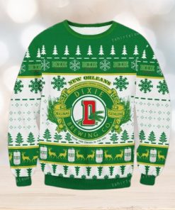 New Orleans Brewery Dixie Beer Logo Christmas Ugly Sweater Party