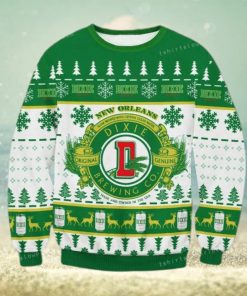 New Orleans Brewery Dixie Beer Logo Christmas Ugly Sweater Party