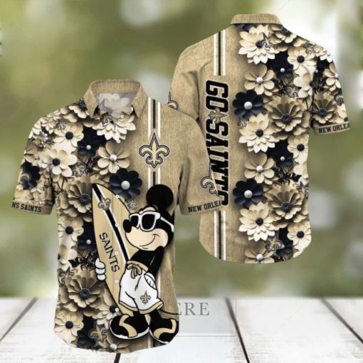 New Orleans Saints Aloha Mick Pattern Hawaiian Shirt For Fans