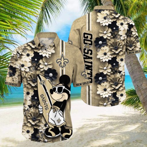 New Orleans Saints Aloha Mick Pattern Hawaiian Shirt For Fans