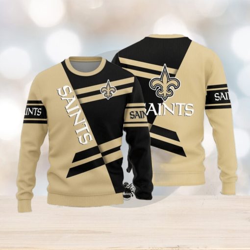 New Orleans Saints Basic Pattern Ugly Christmas Sweater