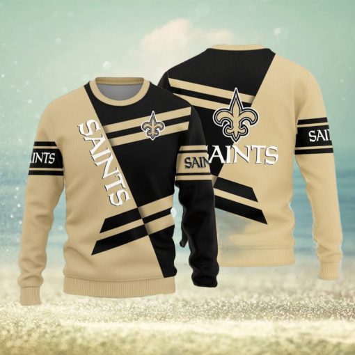 New Orleans Saints Basic Pattern Ugly Christmas Sweater