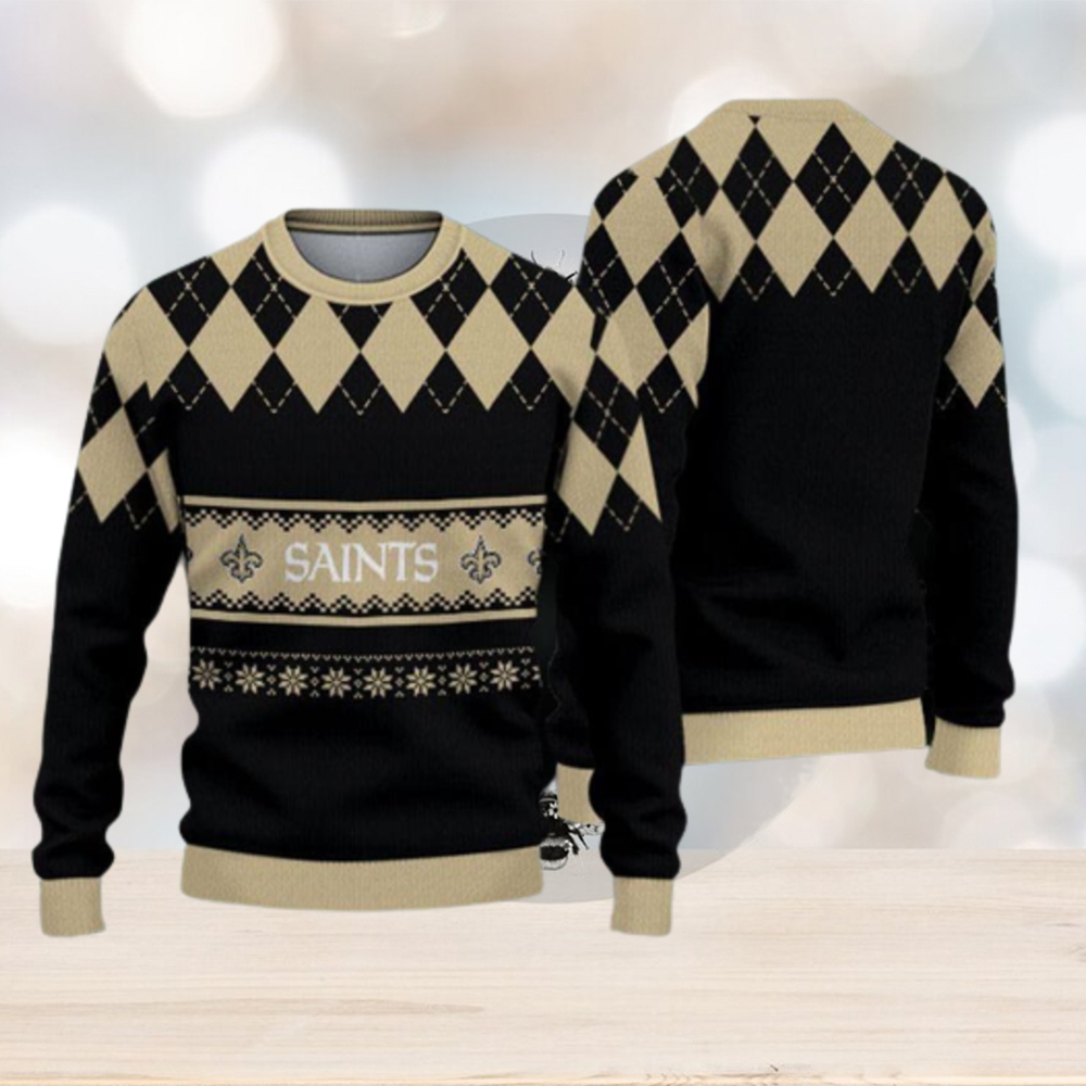 New Orleans Saints Christmas Pattern Ugly Christmas Sweater Christmas Gift  - Limotees