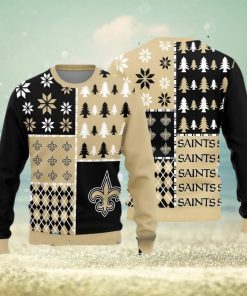 New Orleans Saints Christmas Pattern Ugly Christmas Sweater Christmas Gift  - Limotees