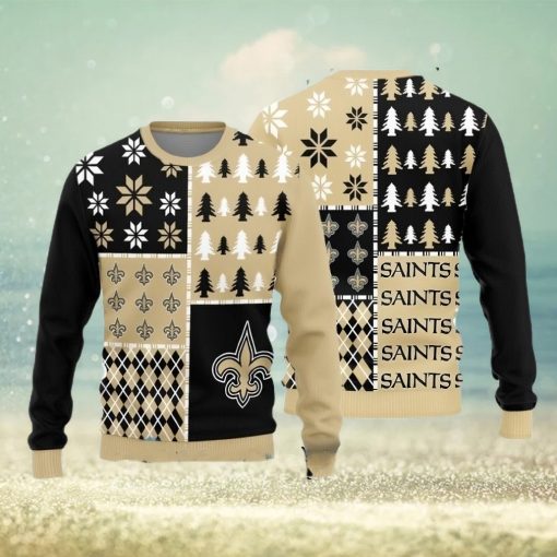 New Orleans Saints Christmas Pattern Ugly Christmas Sweater Christmas Gift