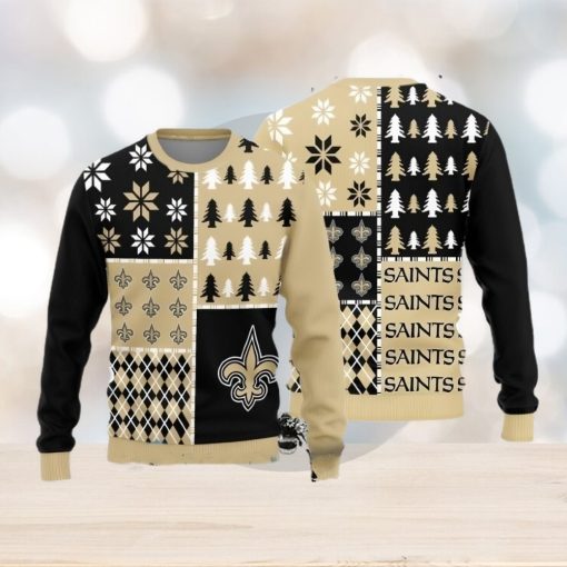 New Orleans Saints Christmas Pattern Ugly Christmas Sweater Christmas Gift