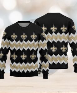 New Orleans Saints Christmas Pattern Ugly Christmas Sweater Cocoa AOP Gift For Fans