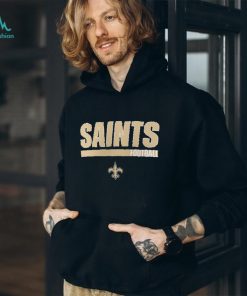 New Orleans Saints Fanatics Branded Long Sleeve T Shirt & Cuffed Knit Hat Combo Set Heather Charcoal Black
