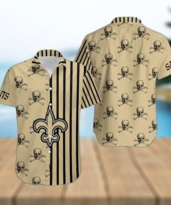 New Orleans Saints Skull Carved Hawaiian Shirt Men Women Gift For Halloween