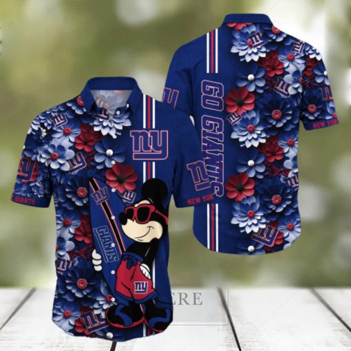 New York Giants Aloha Mick Pattern Hawaiian Shirt For Fans