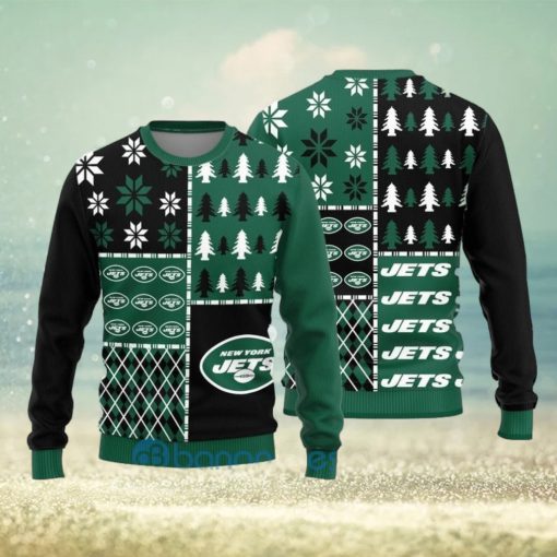 New York Jets Christmas Pattern Ugly Christmas Sweater Christmas Gift aUU