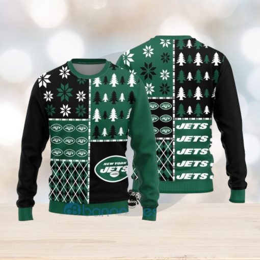 New York Jets Christmas Pattern Ugly Christmas Sweater Christmas Gift aUU