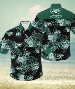 New York Jets NFL 3D Flowers Leaf Hawaiian Shirt Summer Hot Gift For Fans