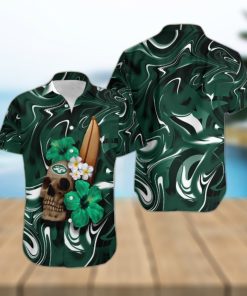 New York Jets Skull And Flower Hawaiian Shirt Gift For Halloween