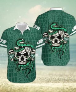 New York Jets Snake And Skull Octopus Hawaiian Shirt Gift For Halloween