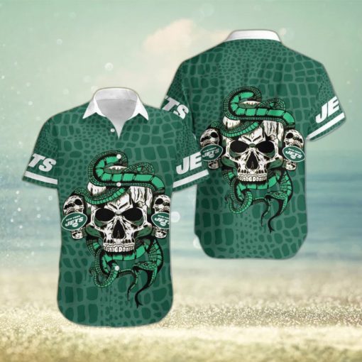 New York Jets Snake And Skull Octopus Hawaiian Shirt Gift For Halloween