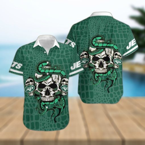 New York Jets Snake And Skull Octopus Hawaiian Shirt Gift For Halloween