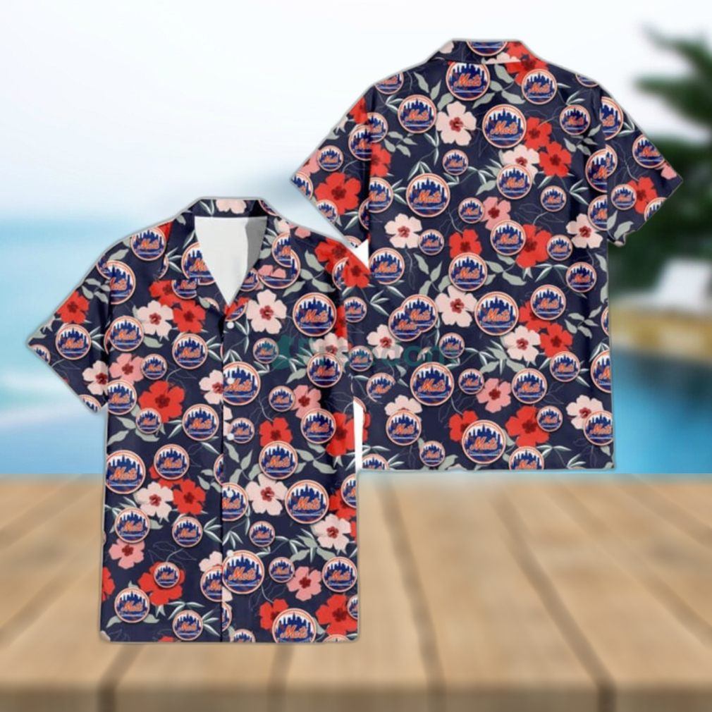 San Francisco Giants Pink Hibiscus Black Pattern White Background 3D  Hawaiian Shirt Gift For Fans