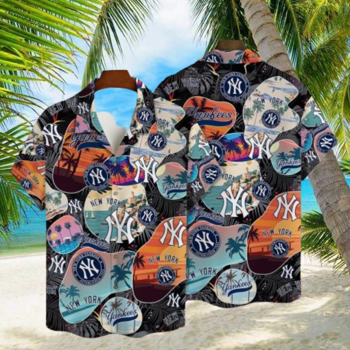 New York Yankees Retro Summer Pattern Hawaiian Shirt