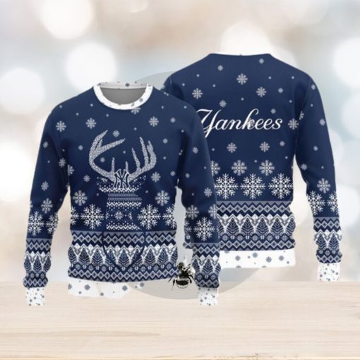 New York Yankees Teams Reindeer Knitted Sweater For Christmas