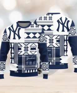 New York Yankees Teams Snowflakes Pattern Knitted Sweater For Christmas