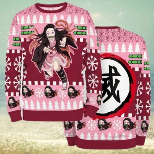 Nezuko Kimetsu No Yaiba Ugly Christmas Sweater Season 2023