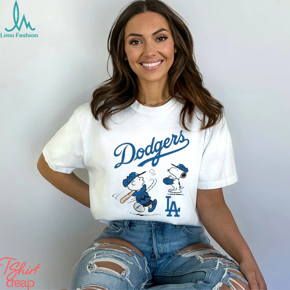 Peanuts Charlie Brown And Snoopy Playing Baseball Los Angeles Dodgers  t-shirt, hoodie, sweater, long sleeve and tank top
