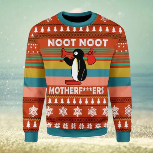 Noot Noot Pingu Meme Noot Noot Motherfkers Funny TV Series Ugly Christmas Sweater Xmas Gift Men And Women Christmas Sweater