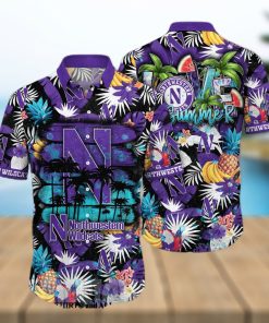 Northwestern Wildcats NCAA Flower Full Print Classic Hawaiian Shirt