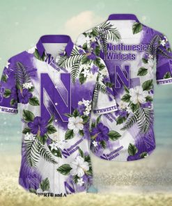 Northwestern Wildcats NCAA Flower Full Printing Hawaiian Shirt