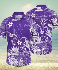 Northwestern Wildcats NCAA Flower Unisex All Over Print Hawaiian Shirt