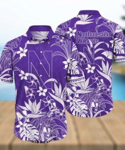 Northwestern Wildcats NCAA Flower Unisex All Over Print Hawaiian Shirt