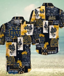 Notre Dame Fighting Irish Map US Pattern Hawaiian Shirt Short Sleeve For Men And Women