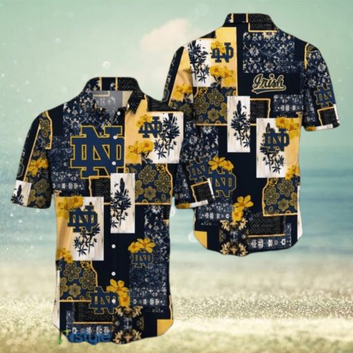 Notre Dame Fighting Irish Map US Pattern Hawaiian Shirt Short Sleeve For Men And Women