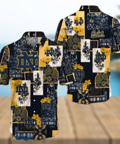 Notre Dame Fighting Irish Map US Pattern Hawaiian Shirt Short Sleeve For Men And Women