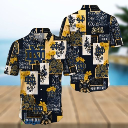 Notre Dame Fighting Irish Map US Pattern Hawaiian Shirt Short Sleeve For Men And Women