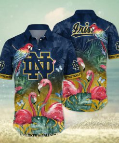 Notre Dame Fighting Irish NCAA Floral All Over Printed Classic Hawaiian Shirt